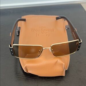 MCM Gold and Brown Sunglasses